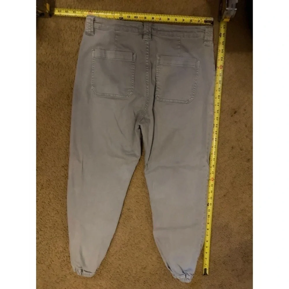 KanCan Women Grey Jogger Pants High Rise Cargo KC7127GR Size 11/29 T35-36